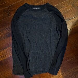 American Eagle Outfitters Charcoal and Black Long Sleeve Tee